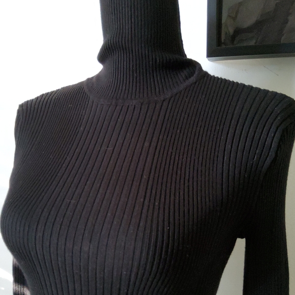 Forever 21 Black Ribbed Turtleneck Sweater - Picture 3 of 6